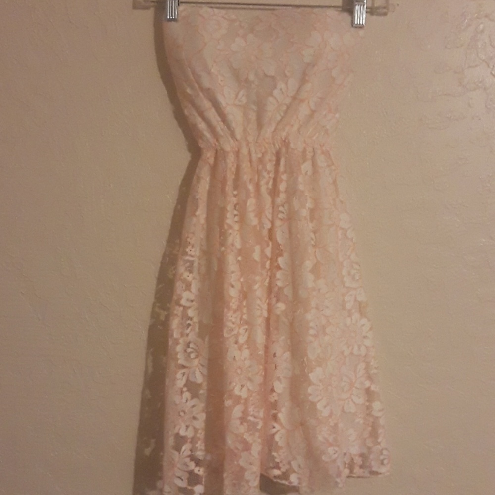 Strapless floral dress